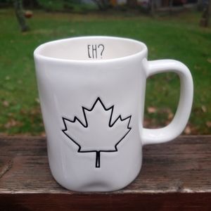 Rae Dunn Canadian Maple Leaf And EH? Coffee Mug